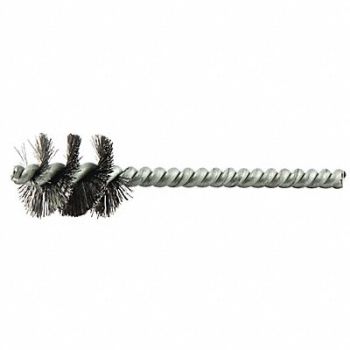 GRAINGER APPROVED Tube Brush 0.006 Dia Wire Steel, 443N38