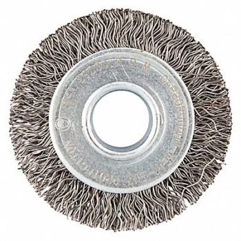 GRAINGER APPROVED Wire Wheel Brush 0.014 Dia Wire, 443N44