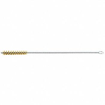 GRAINGER APPROVED Tube Brush 0.004 Dia Wire Brass, 443N49