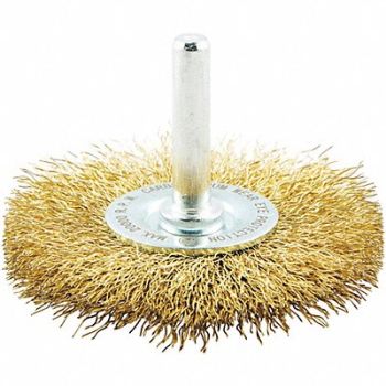 GRAINGER APPROVED Wire Wheel Brush 0.008 Dia Wire, 443N57