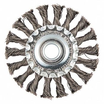 GRAINGER APPROVED Wire Wheel Brush 0.014 Dia Wire, 443N60
