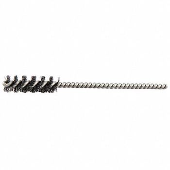 GRAINGER APPROVED Tube Brush 0.006 Dia Wire Steel, 443N61