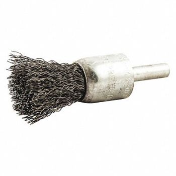 GRAINGER APPROVED End Brush Shank 1/4 Wire 0.008 Dia, 443N66