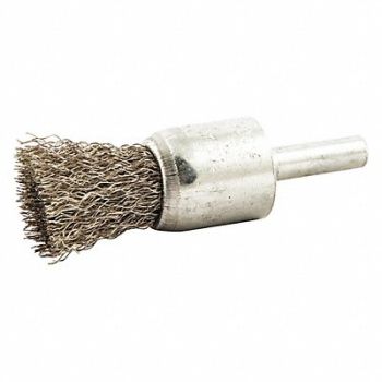 GRAINGER APPROVED End Brush Shank 1/4 Wire 0.008 Dia, 443N68