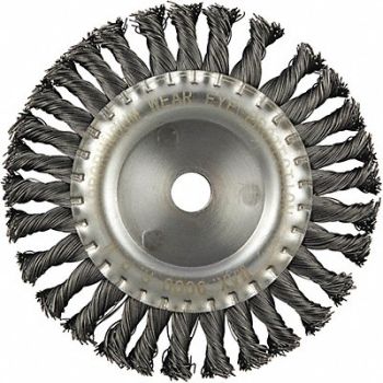 GRAINGER APPROVED Wire Wheel Brush 0.020 Dia Wire, 443N70