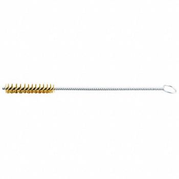 GRAINGER APPROVED Tube Brush 0.004 Dia Wire Brass, 443N74