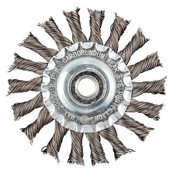 GRAINGER APPROVED Wire Wheel Brush 0.020 Dia Wire, 443N78