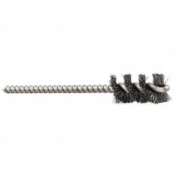 GRAINGER APPROVED Tube Brush 0.006 Dia Wire Steel, 443N87