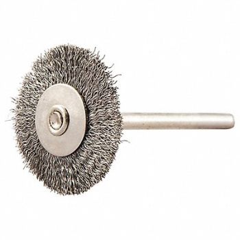 GRAINGER APPROVED Wire Wheel Brush 0.005 Dia Wire, 443N98
