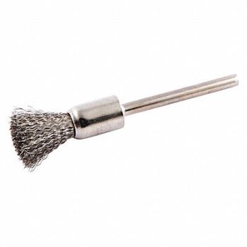 GRAINGER APPROVED End Brush Shank 1/8 Wire 0.005 Dia, 443P25