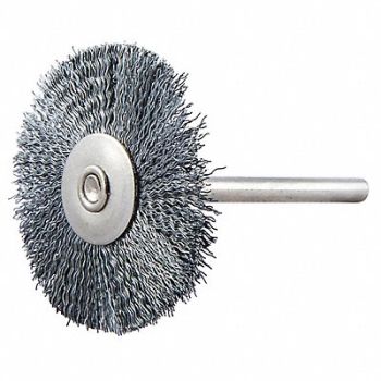 GRAINGER APPROVED Wire Wheel Brush 0.005 Dia Wire, 443P28