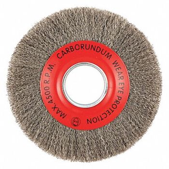 GRAINGER APPROVED Wire Wheel Brush 0.0118 Dia Wire, 443P44