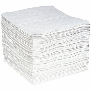 SPILLTECH Absorbent Pad Oil-Based Liquids PK100, 443T25