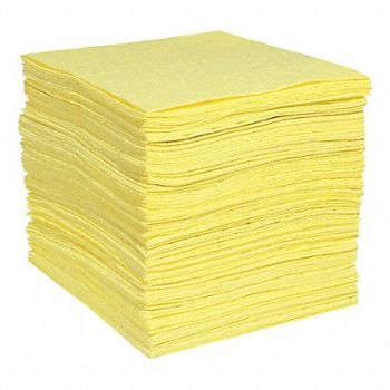 SPILLTECH Absorbent Pad Chemical/Hazmat PK100, 443T72