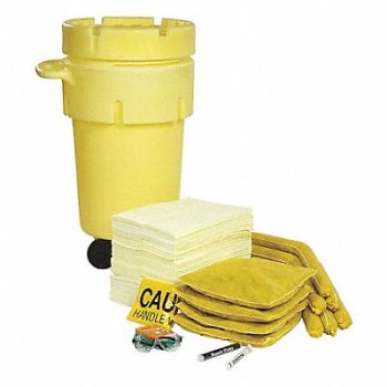 SPILLTECH Spill Kit Wheeled Drum Chemical/Hazmat, 443U45