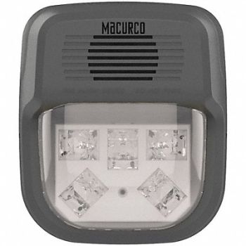 MACURCO Horn Strobe Alarm 4-3/4 L 2 W LED, 443V37
