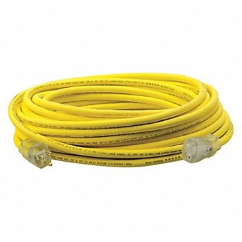 SOUTHWIRE Extension Cord 50ft 12Ga 15A SJEOOW Yel, 444C65