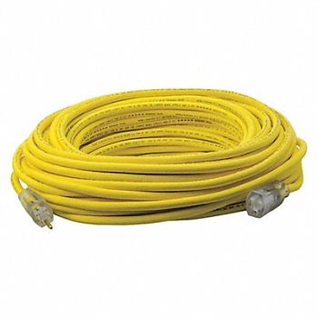 SOUTHWIRE Extension Cord 100ft 12Ga 15A SJEOOW Yel, 444C66