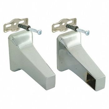 GRAINGER APPROVED Towel Bar Brackets Zinc 1 3/8 in H PR, 444K84