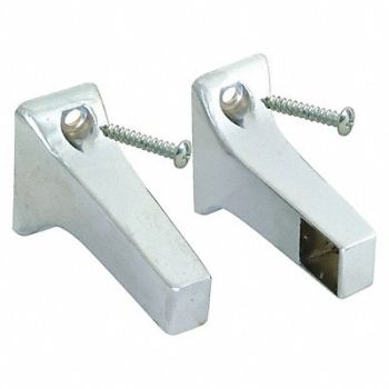 GRAINGER APPROVED Towel Bar Brackets Metal 3/4 in H, 444K94