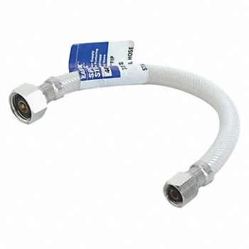 GRAINGER APPROVED Supply Line 1/4 ID x 16 L, 444L55