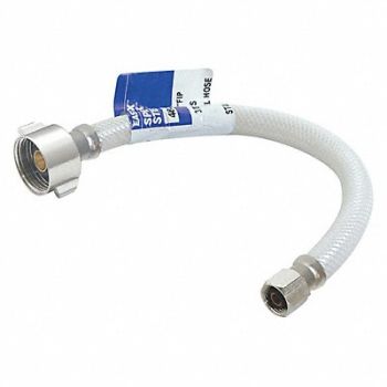 GRAINGER APPROVED Supply Line 1/4 ID x 12 L, 444L58