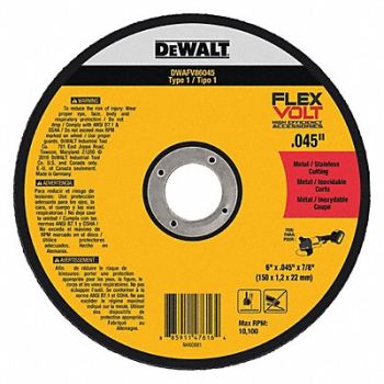 DEWALT Abrasive Cut-Off Wheel Type 1 Ceramic, 444P74