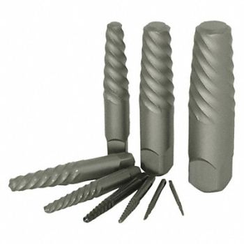 CHICAGO-LATROBE Screw Extractor Set 9pc HSS Pouch, 445M35