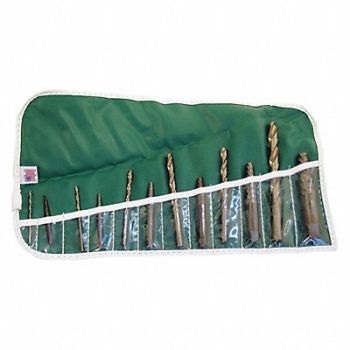 CHICAGO-LATROBE Screw Extractor Set 12pc HSS Pouch, 445M39