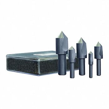 CLEVELAND Countersink Set 1/4 3/4 8 L HSS, 445M67