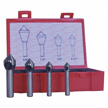 CLEVELAND Center Drill Set Cobalt Fractional Inch, 445V35
