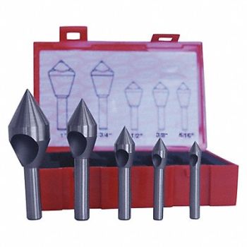 CLEVELAND Center Drill Set Cobalt Fractional Inch, 445V38