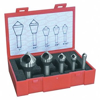 CLEVELAND Center Drill Set Cobalt Fractional Inch, 445V39