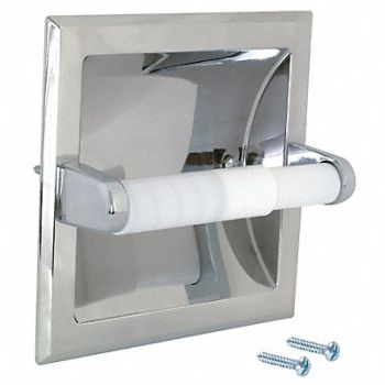 GRAINGER APPROVED Toilet Paper Holder (1) Roll Polished, 447N01