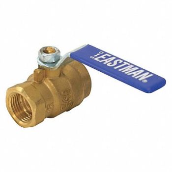 GRAINGER APPROVED Ball Valve Inline Brass Body 1/2 Pipe, 447N31
