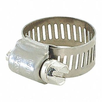 GRAINGER APPROVED Worm Gear Hose Clamp 1/2 W 13/16 ID PK10, 447N87