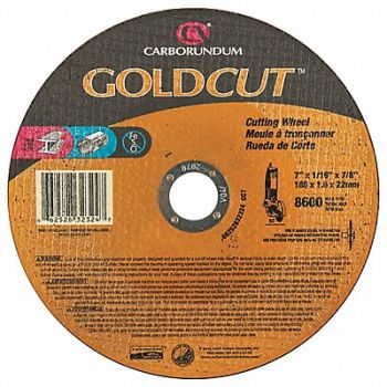 GRAINGER APPROVED Abrasive Cut-Off Wheel 7 dia., 447R04