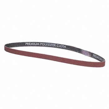 GRAINGER APPROVED Sanding Belt 24 in L 1/2 in W P80 G, 447T44