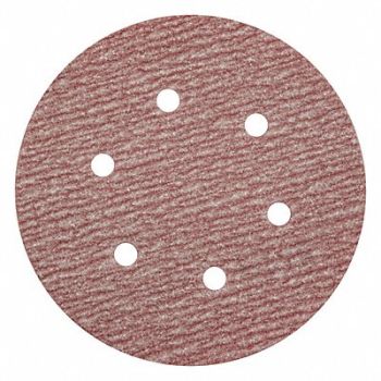 GRAINGER APPROVED J6893 Hook-and-Loop Sanding Disc 6 in Dia, 447T69