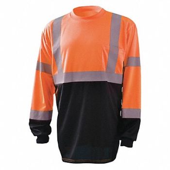 OCCUNOMIX Long Sleeve T-Shirt 2XL ANSI Class 3, 448J56