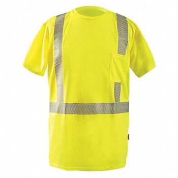 OCCUNOMIX J6323 Short Sleeve T-Shirt 5XL ANSI Class 2, 448J83