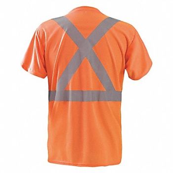 OCCUNOMIX J6328 Short Sleeve T-Shirt 4XL ANSI Class 2, 448K31