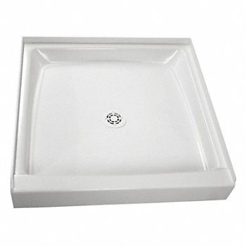 FIAT PRODUCTS Shower Floor Square 36 in x 36 in White, 448P02