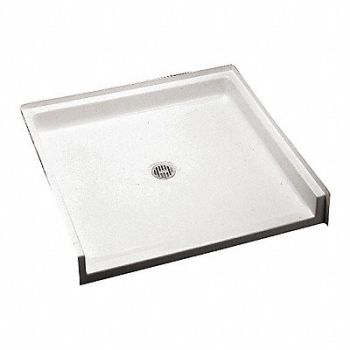 FIAT PRODUCTS Shower Floor Rec 39 in x 38 1/2 in White, 448P06