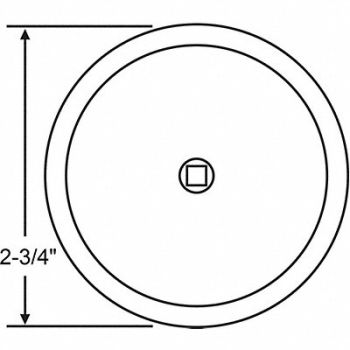 GRAINGER APPROVED Back Plate 2-3/4 W Satin Nickel, 448R56