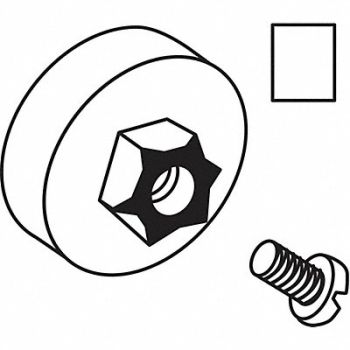GRAINGER APPROVED Door Roller Nylon 3/4 L, 448R63