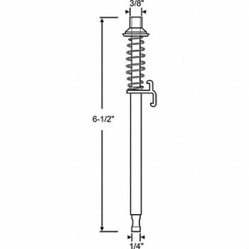 GRAINGER APPROVED Door Pin Steel 6-1/2 L, 448R67