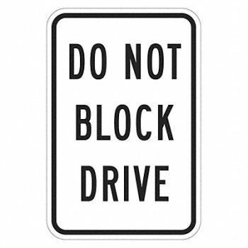 LYLE Driveway No Parking Sign 18 x 12, 448U45