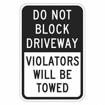 LYLE Driveway No Parking Sign 18 x 12, 448U47