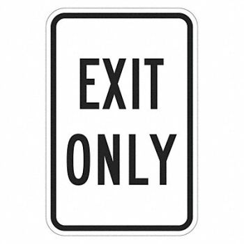 LYLE Exit Only Parking Sign 18 x 12, 448U59